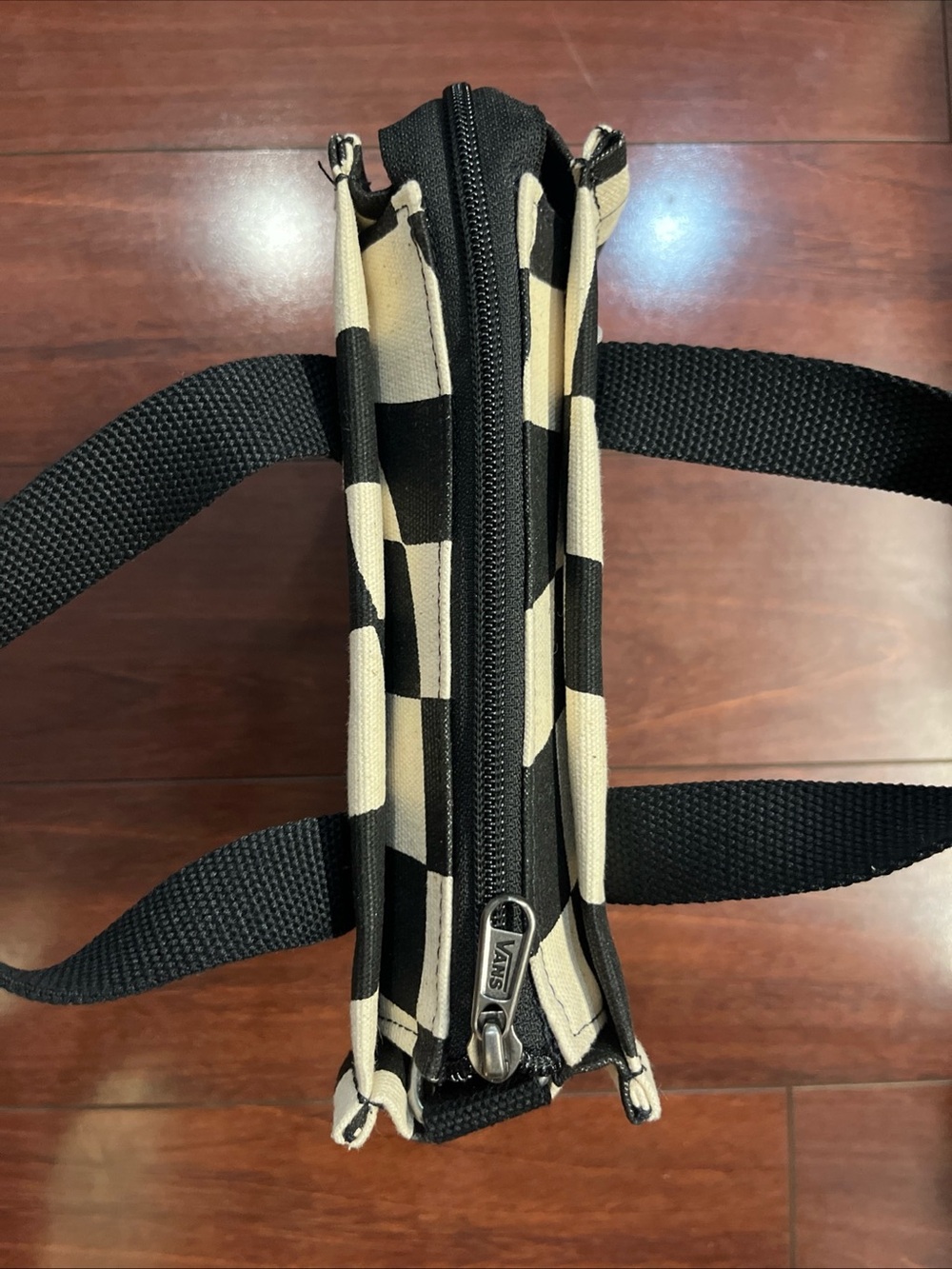 Vans Lil Pergs Tote Bag Small Crossbody Marshmallow White Checkerboard 8x7x3 New - Picture 11 of 15